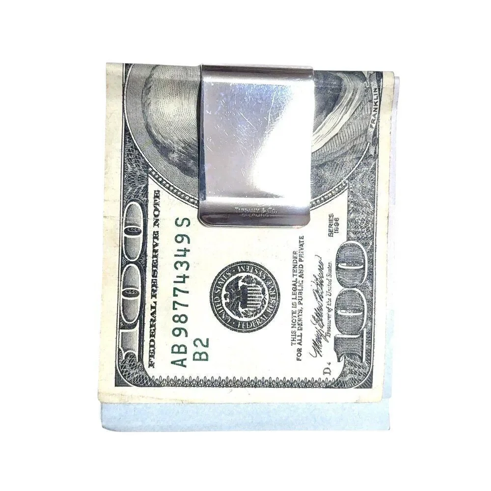 Tiffany & Co Social Security Money Clip Sterling Silver Estate TIF891